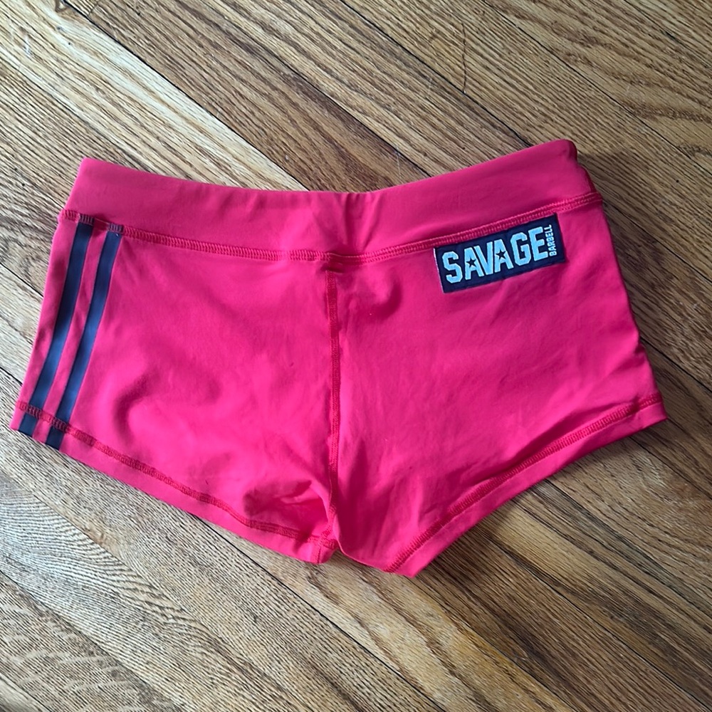 Savage Barbell Red Women's Shorts